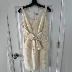 Daniel Cremieux Cream Textured Midi Dress